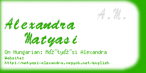 alexandra matyasi business card